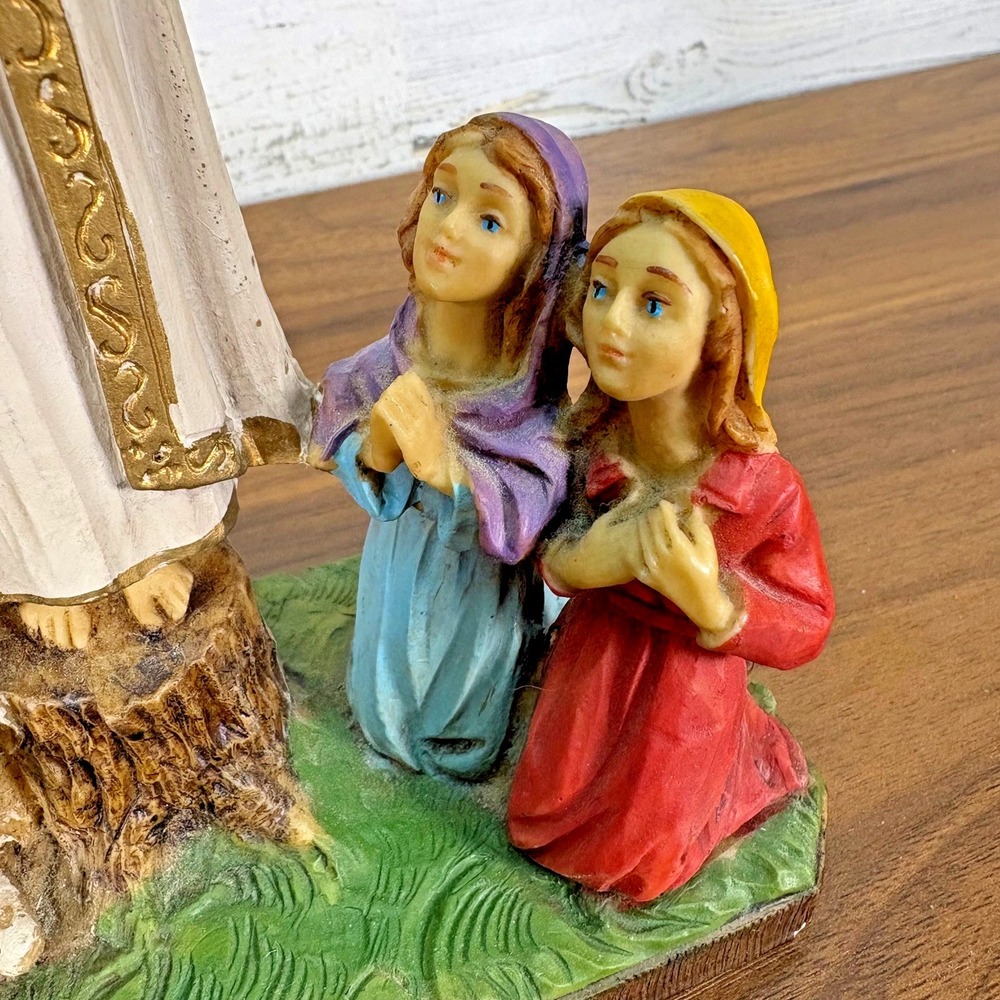 Fontanini Vintage Our Lady of Fatima Hand Painted Italian Catholic Virgin Mary - Picture 5 of 14